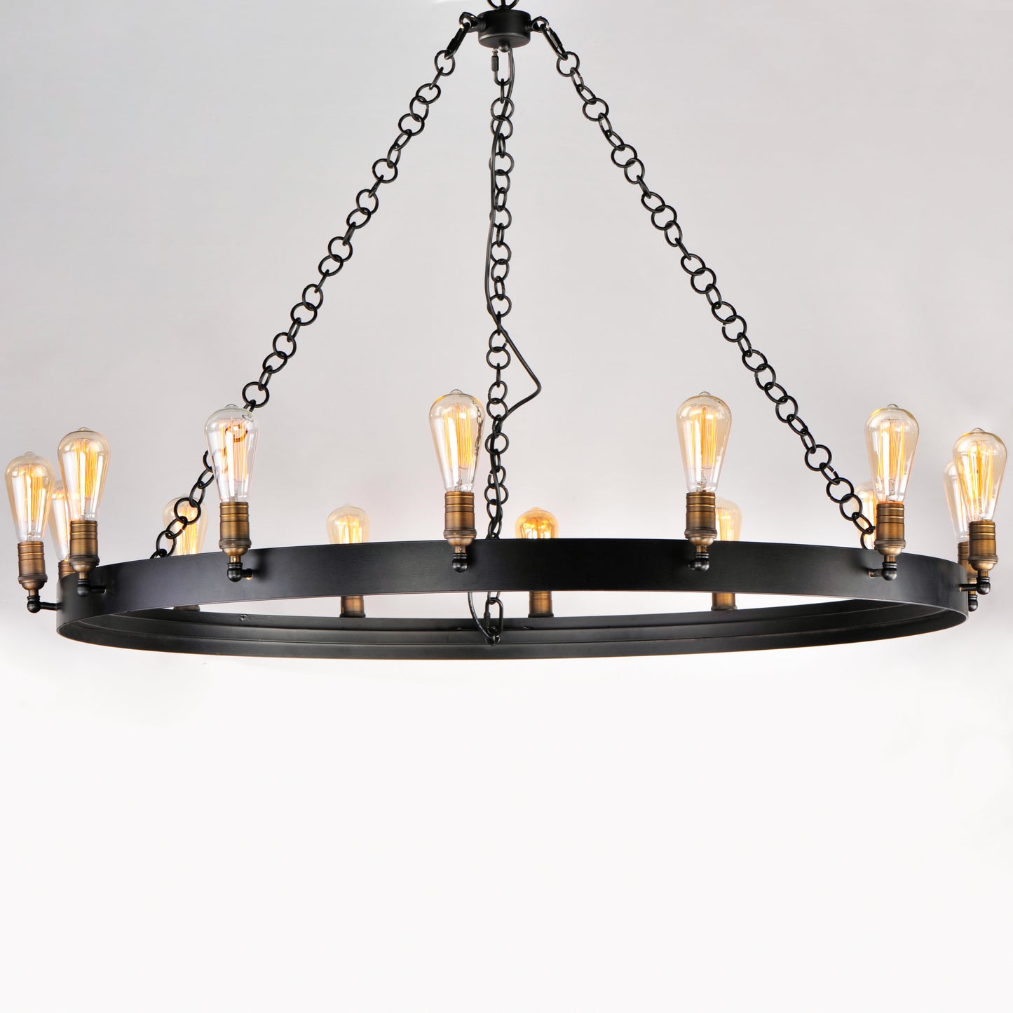 Noble 14-Light Chandelier Black/Natural Aged Brass by Maxim Lighting