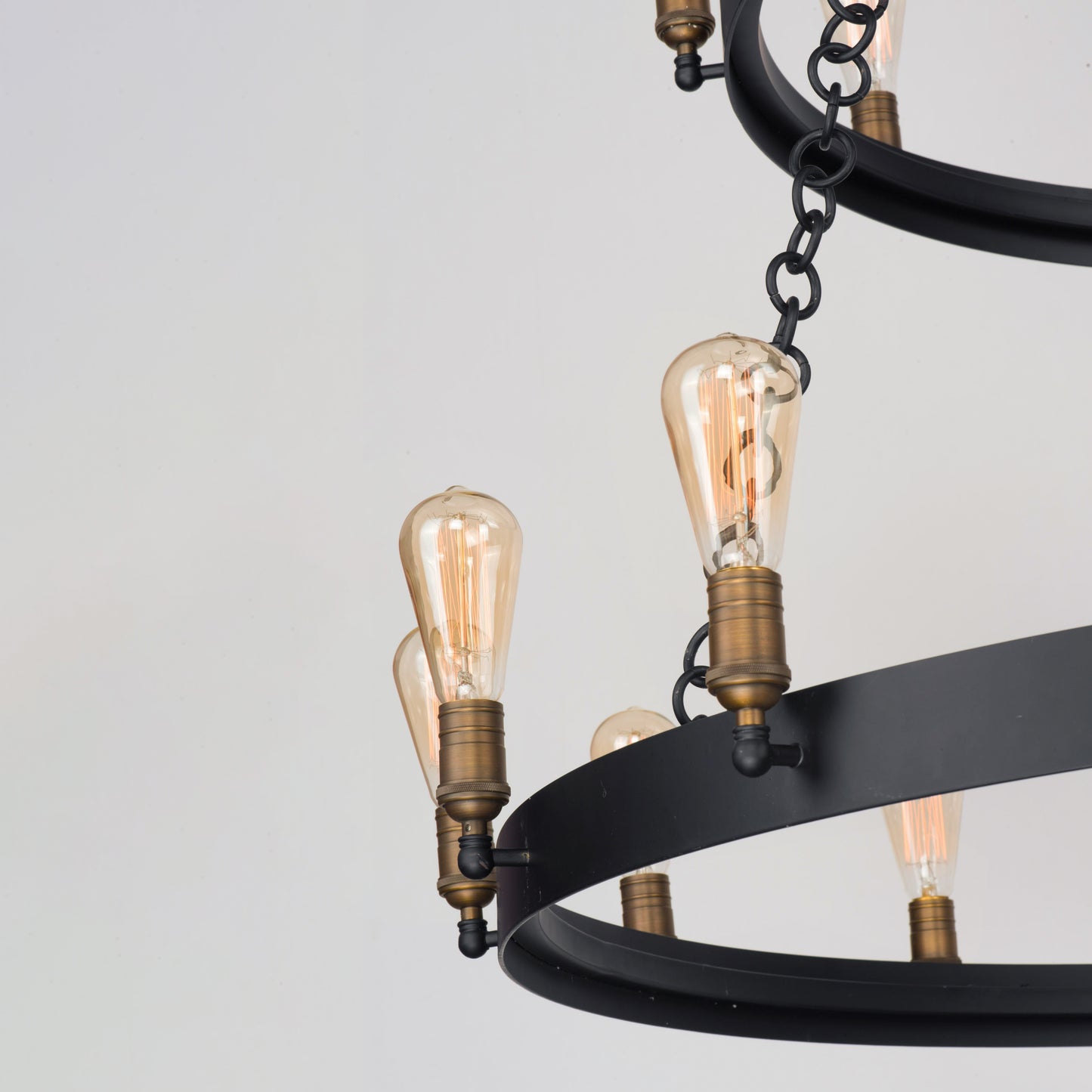 Noble 30-Light Chandelier Black/Natural Aged Brass by Maxim Lighting
