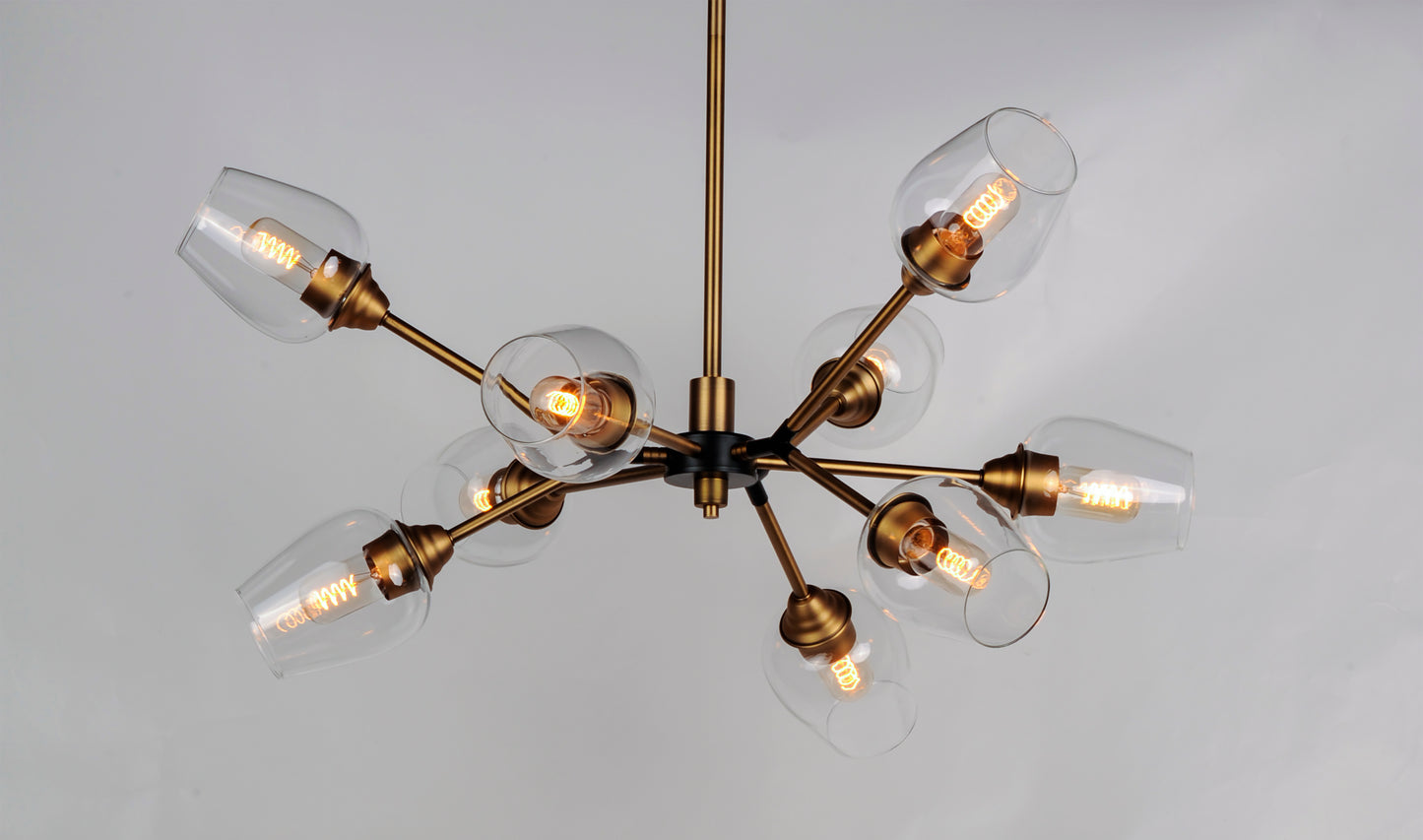 Savvy 9-Light Chandelier Antique Brass/Black by Maxim Lighting