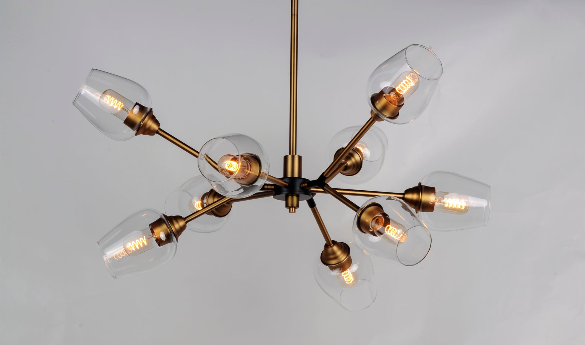 Savvy 9-Light Chandelier Antique Brass/Black by Maxim Lighting