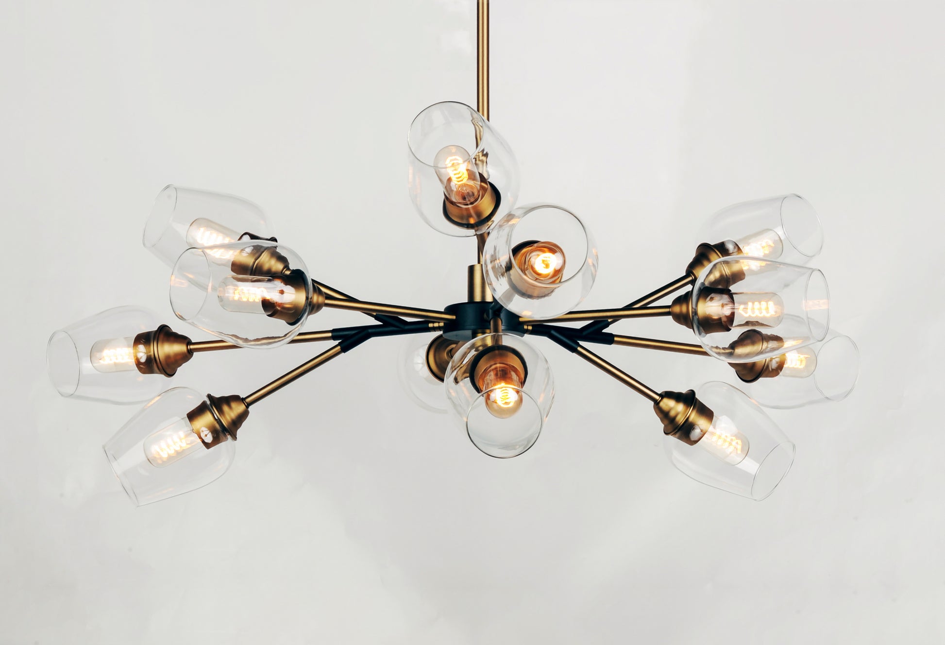 Savvy 12-Light Chandelier Antique Brass/Black by Maxim Lighting