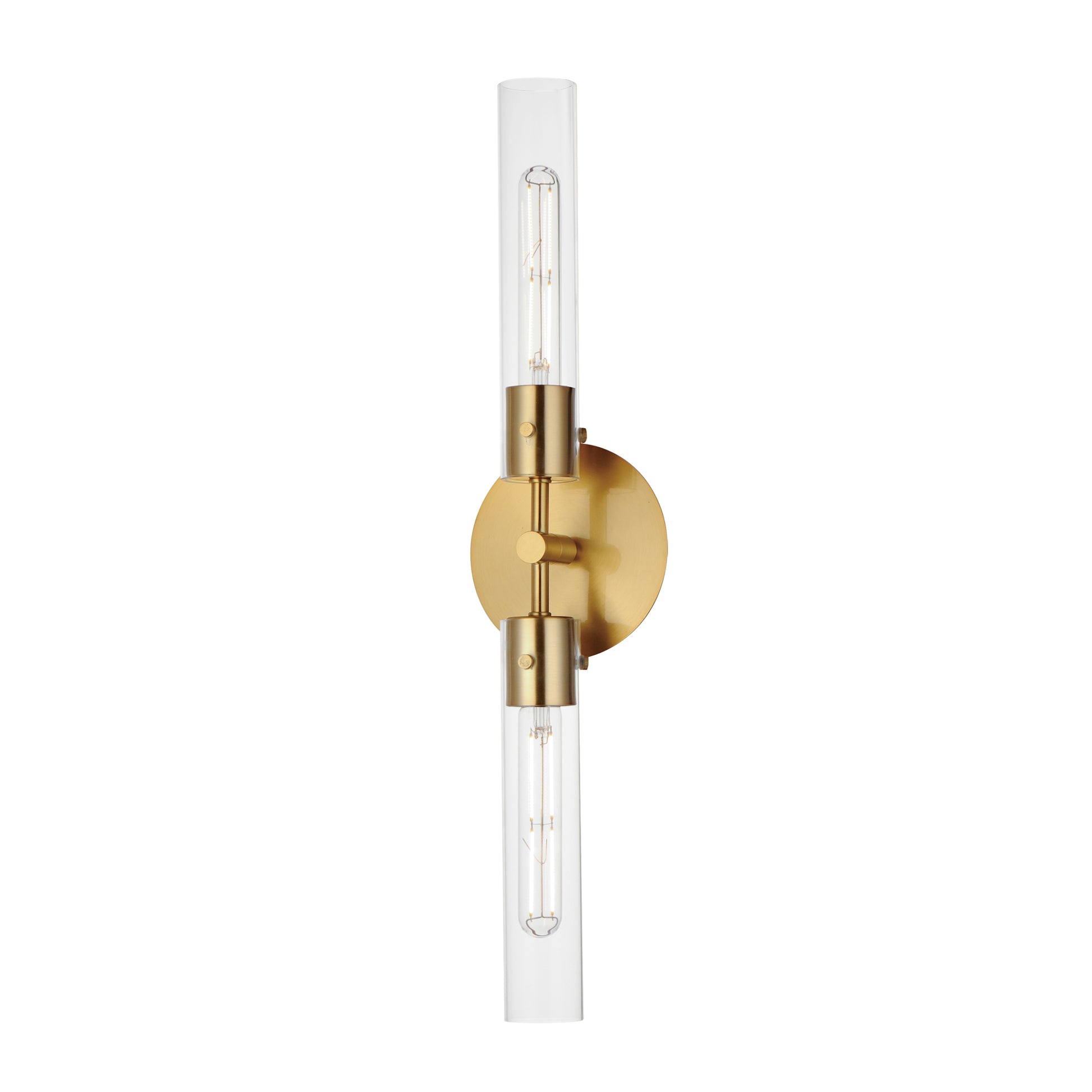 Equilibrium 2-Light LED Wall Sconce Natural Aged Brass by Maxim Lighting