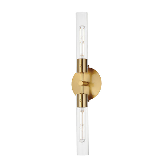 Equilibrium 2-Light LED Wall Sconce Natural Aged Brass by Maxim Lighting