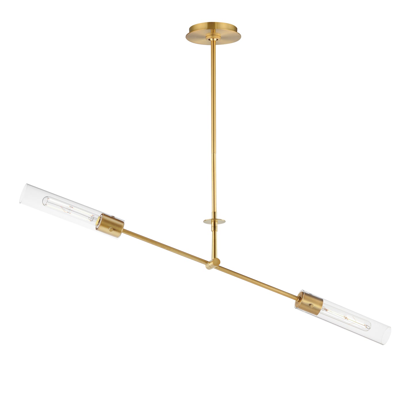 Equilibrium 2-Light LED Pendant Natural Aged Brass by Maxim Lighting