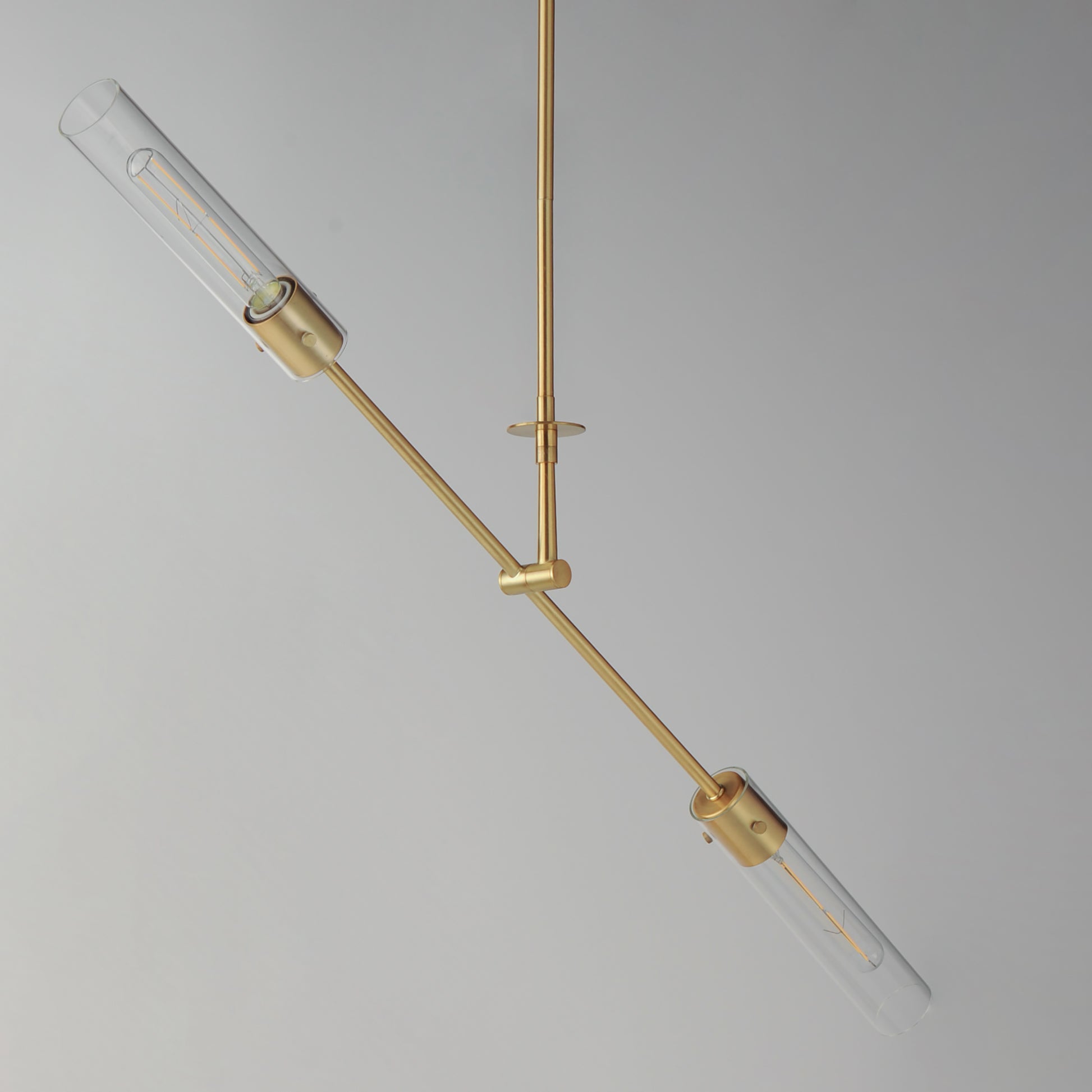 Equilibrium 2-Light LED Pendant Natural Aged Brass by Maxim Lighting