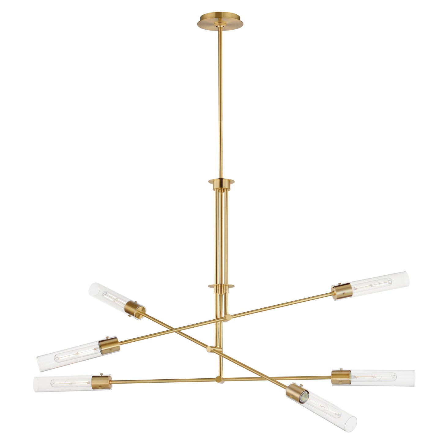 Equilibrium 6-Light LED Pendant Natural Aged Brass by Maxim Lighting