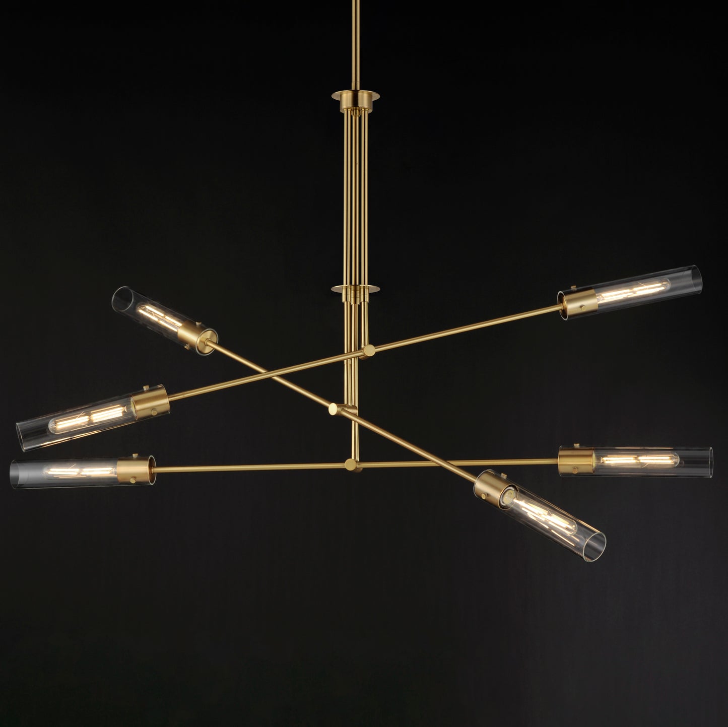 Equilibrium 6-Light LED Pendant Natural Aged Brass by Maxim Lighting