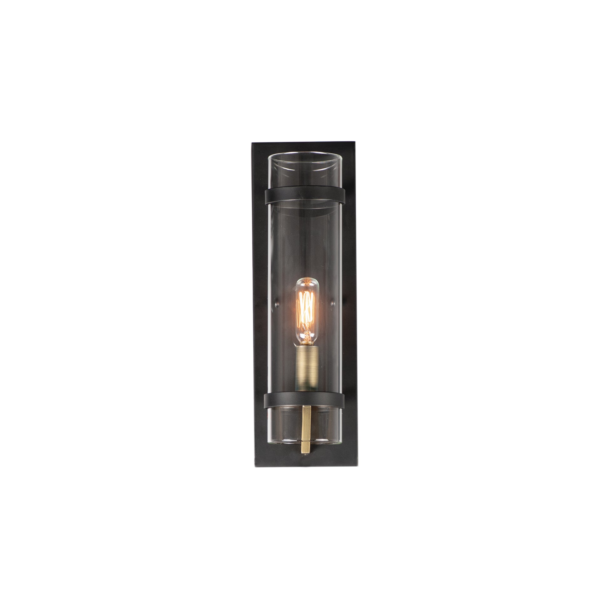 Capitol Wall Sconce Black/Antique Brass by Maxim Lighting