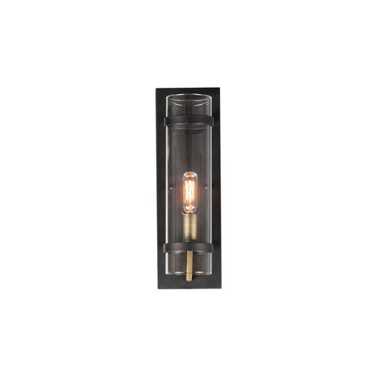 Capitol Wall Sconce Black/Antique Brass by Maxim Lighting