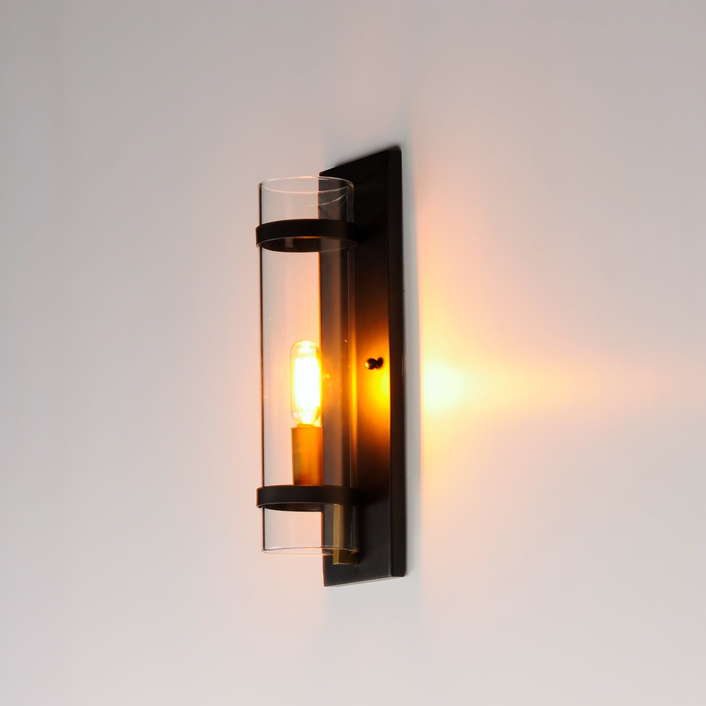 Capitol Wall Sconce Black/Antique Brass by Maxim Lighting