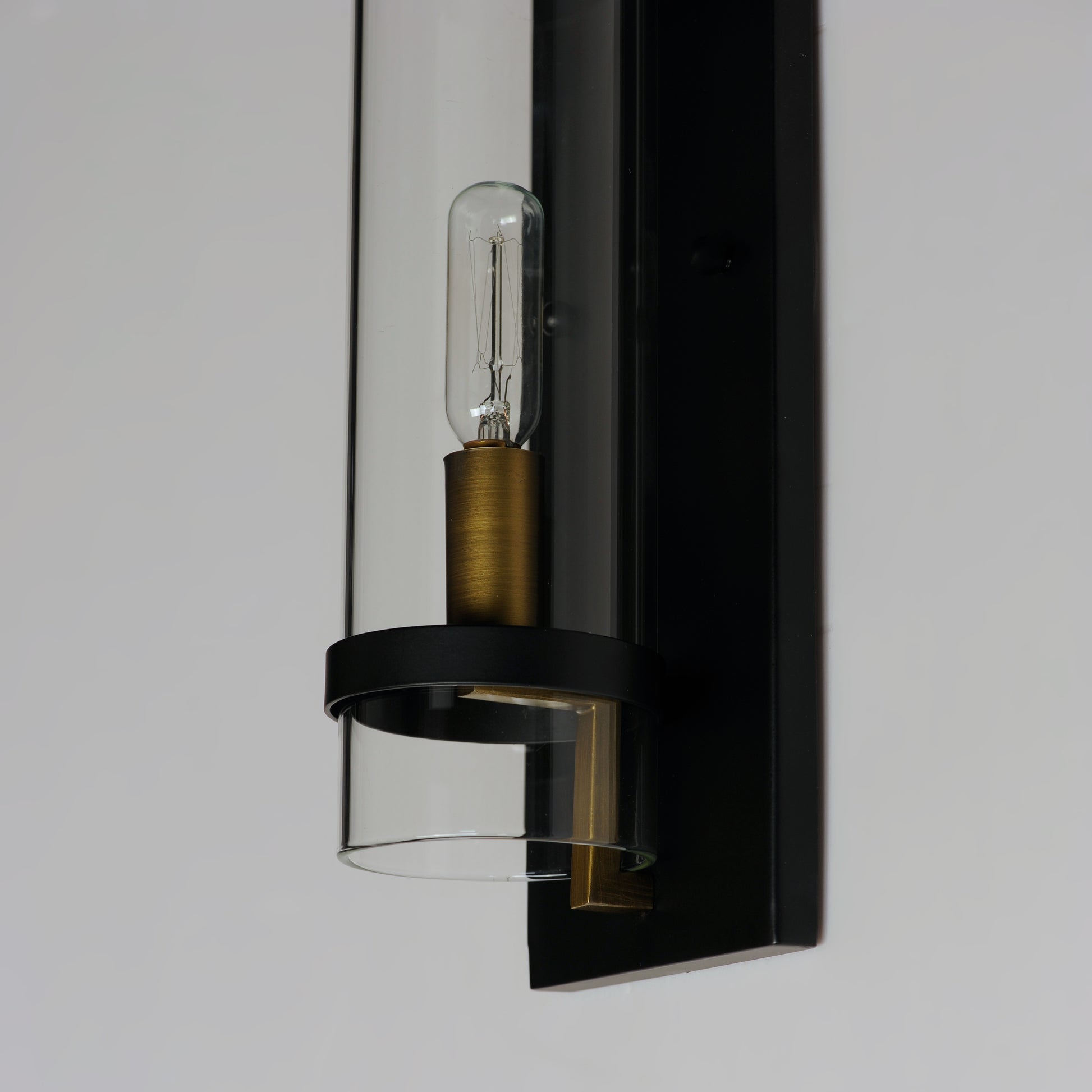 Capitol Wall Sconce Black/Antique Brass by Maxim Lighting