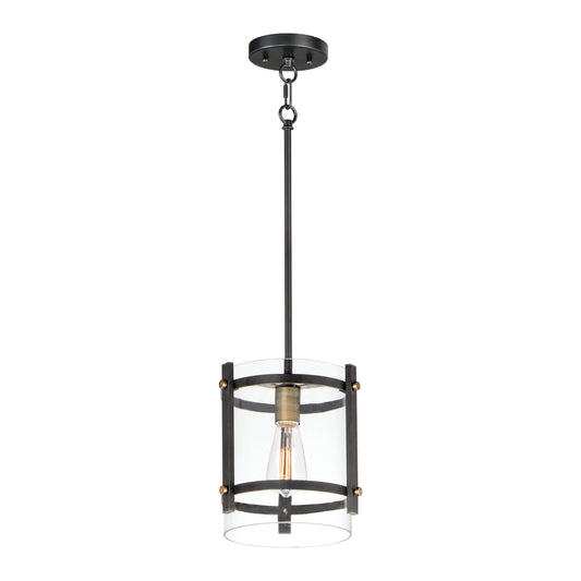 Capitol Pendant Black/Antique Brass by Maxim Lighting