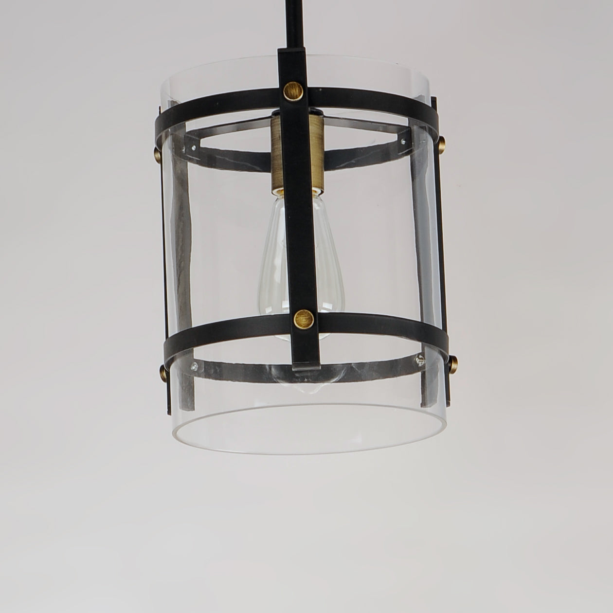 Capitol Pendant Black/Antique Brass by Maxim Lighting