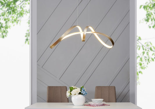 Bucharest LED Chandelier Sandy Gold by Finesse Decor CH-003