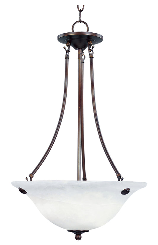 Malaga 3-Light Invert Bowl Pendant Oil Rubbed Bronze by Maxim Lighting