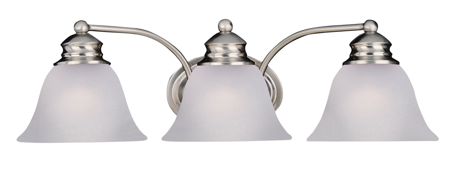Malaga 3-Light Bath Vanity Satin Nickel by Maxim Lighting