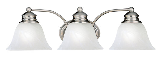 Malaga 3-Light Bath Vanity Satin Nickel by Maxim Lighting