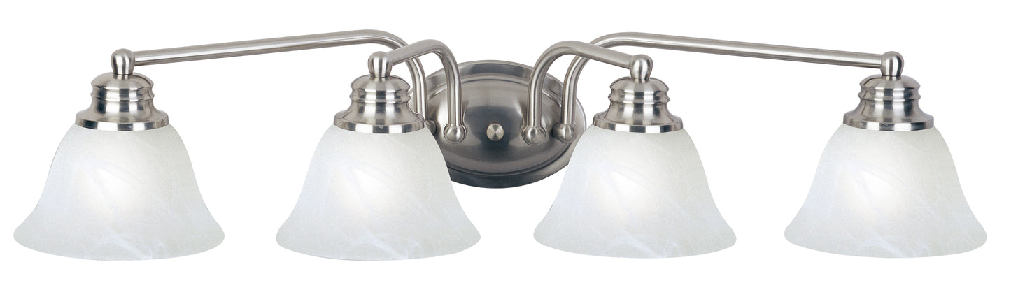 Malaga 4-Light Bath Vanity Satin Nickel by Maxim Lighting