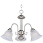 Malaga 3-Light Chandelier Satin Nickel by Maxim Lighting