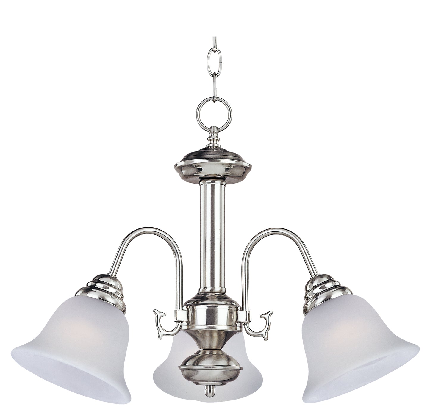 Malaga 3-Light Chandelier Satin Nickel by Maxim Lighting