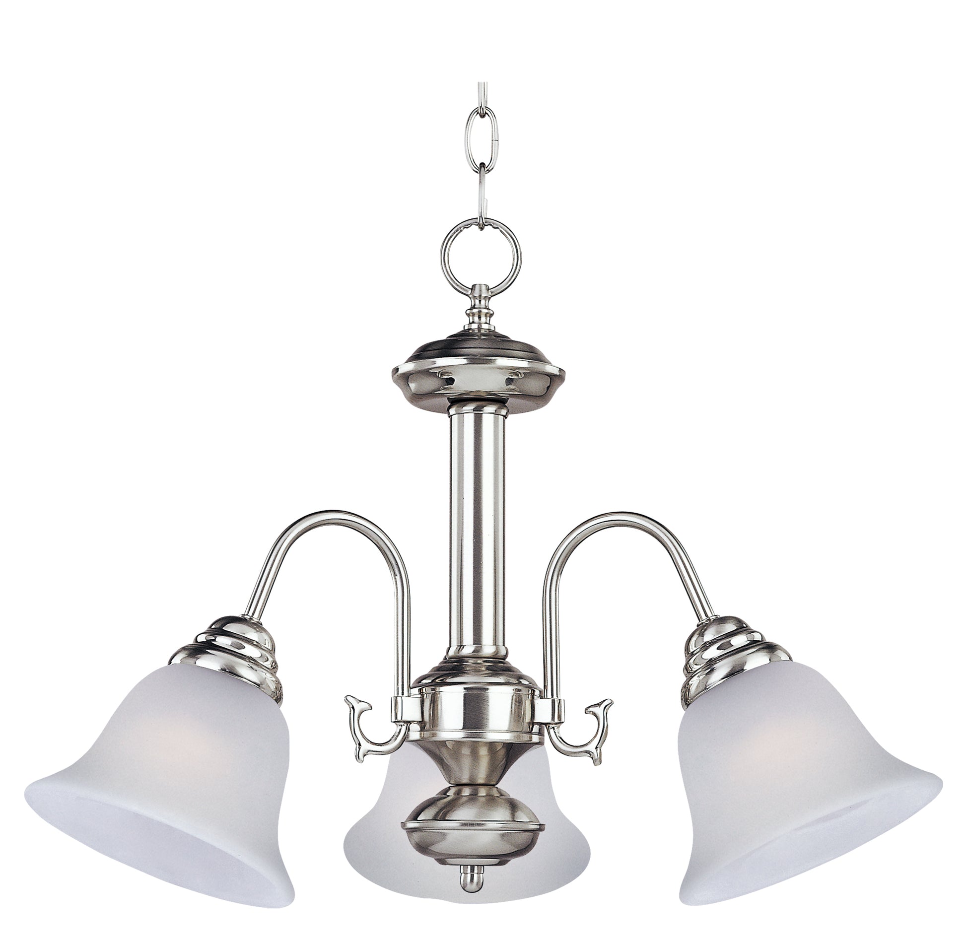 Malaga 3-Light Chandelier Satin Nickel by Maxim Lighting