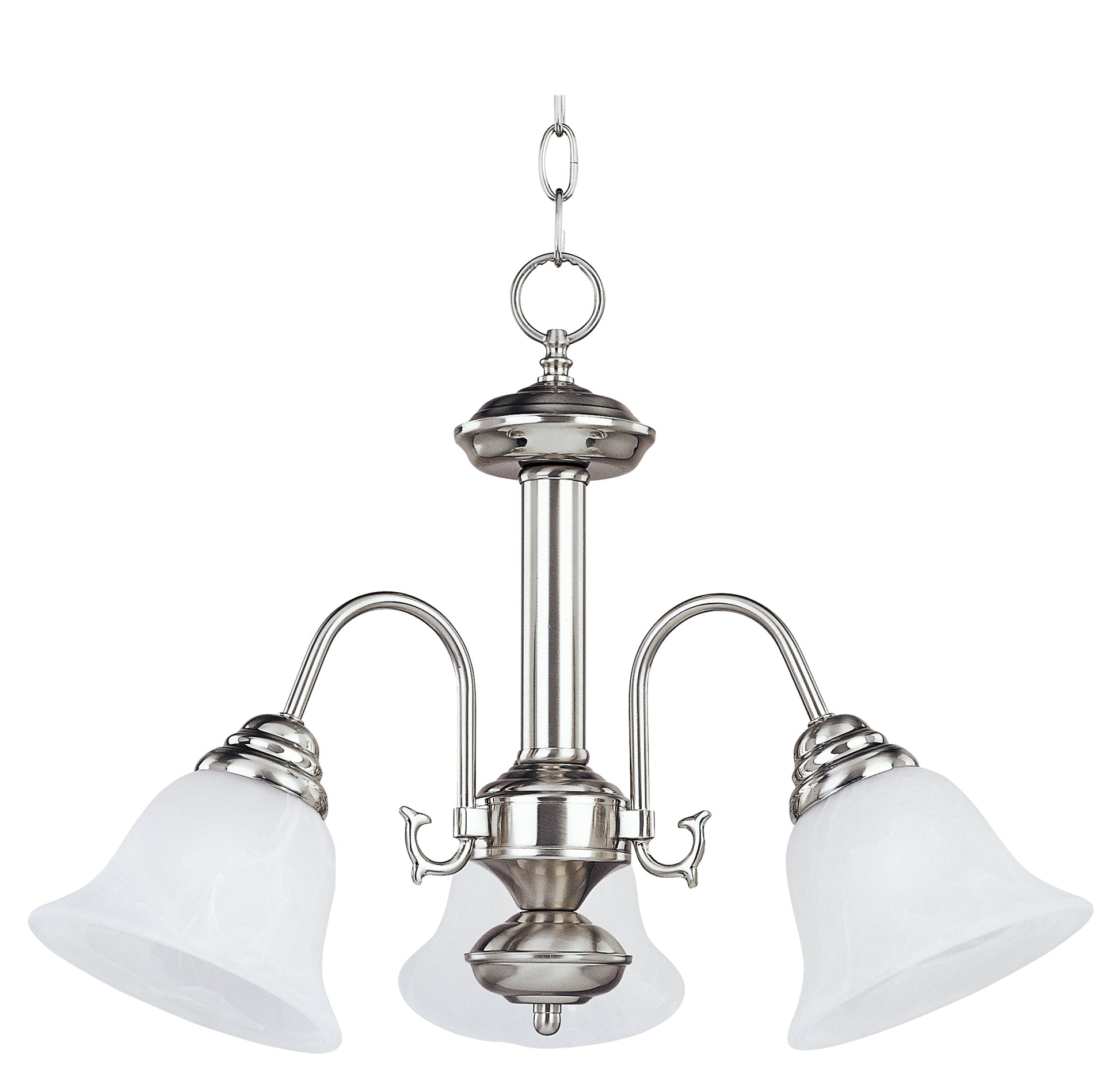 Malaga 3-Light Chandelier Satin Nickel by Maxim Lighting