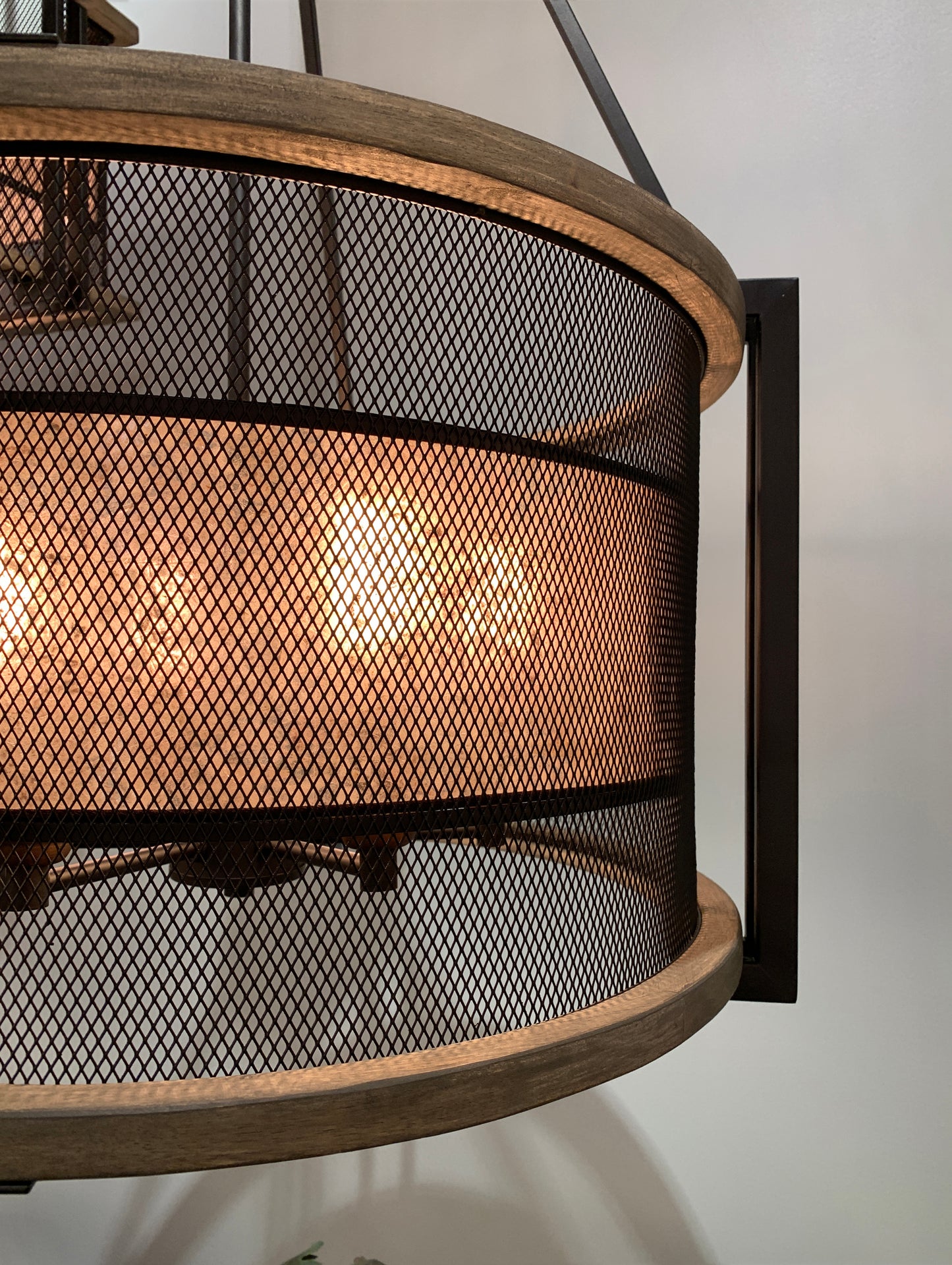 Boundry 6-Light Chandelier Black/Barn Wood/Antique Brass by Maxim Lighting