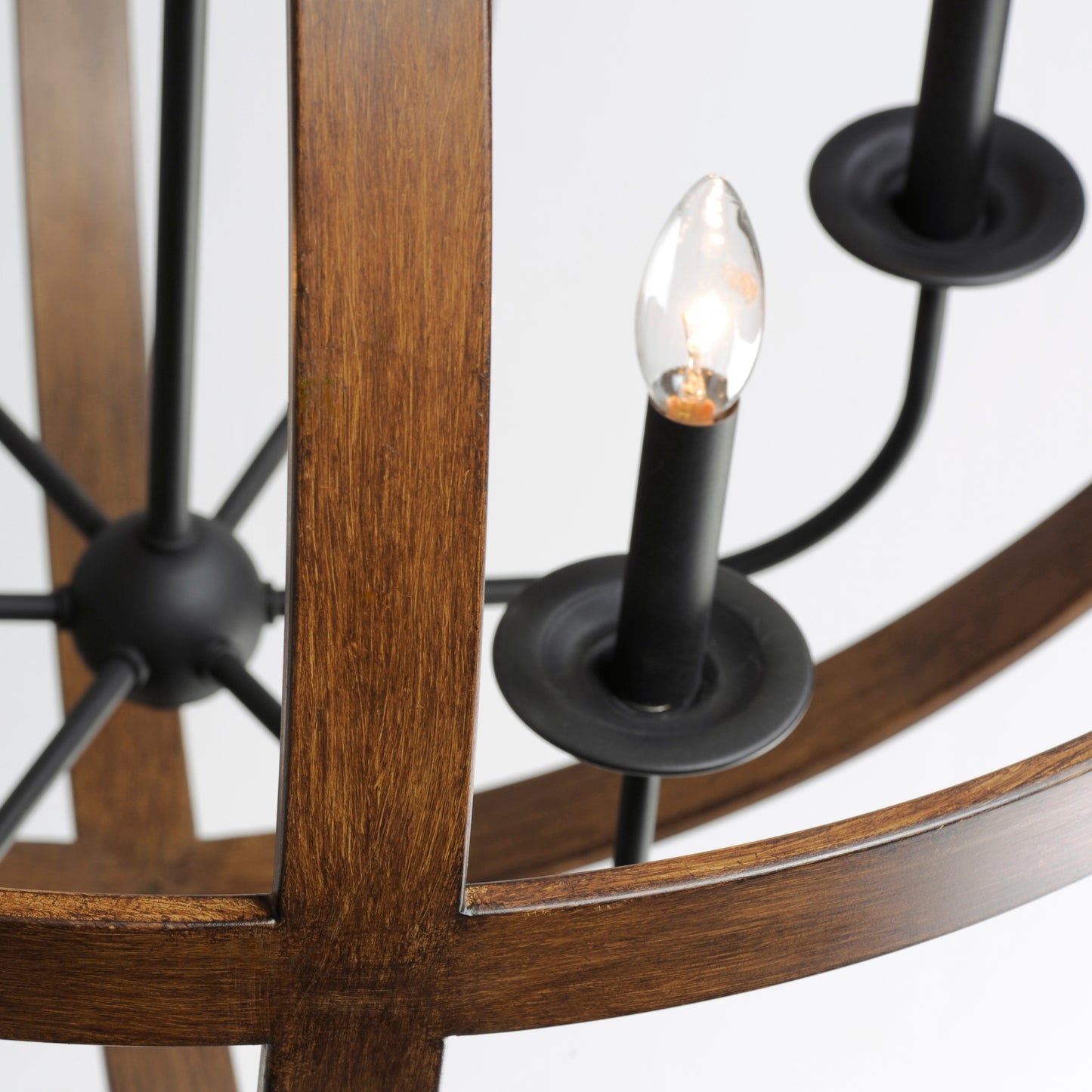 Compass 6-Light Pendant Antique Pecan/Black by Maxim Lighting