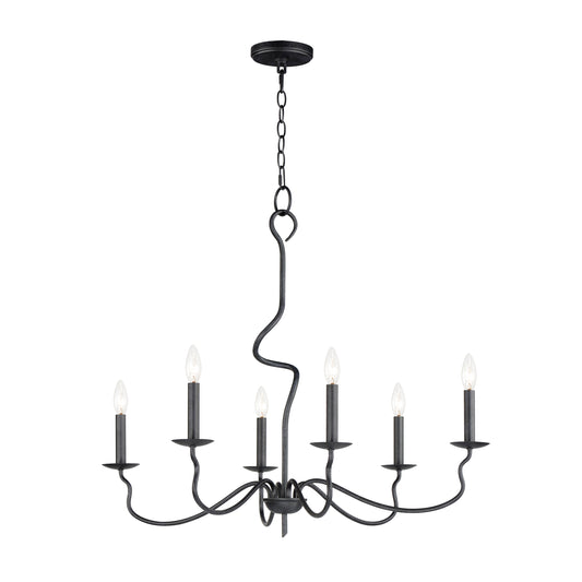 Padrona 6-Light Chandelier Black Oxide by Maxim Lighting