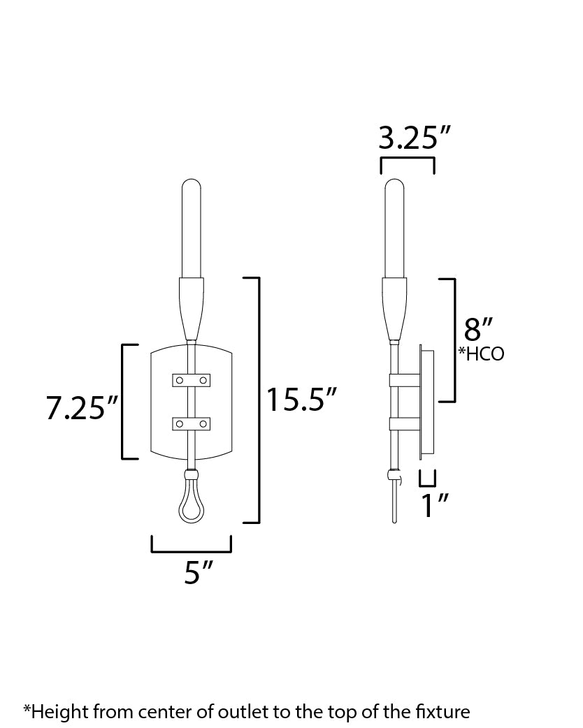 Pioneer Sconce Anthracite by Maxim Lighting