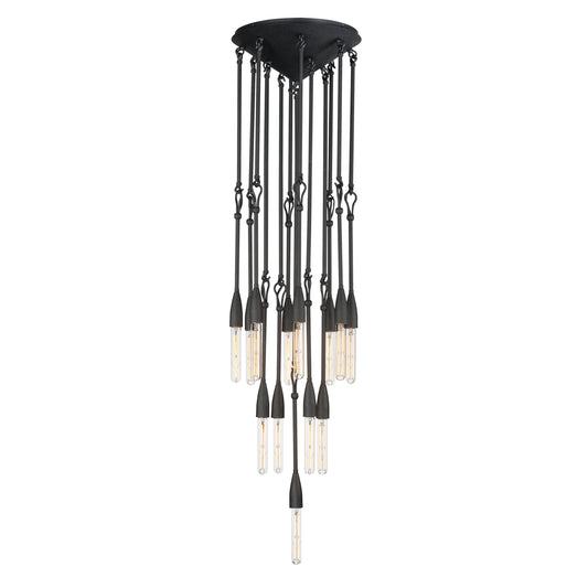 Pioneer 13-Light Pendant Anthracite by Maxim Lighting