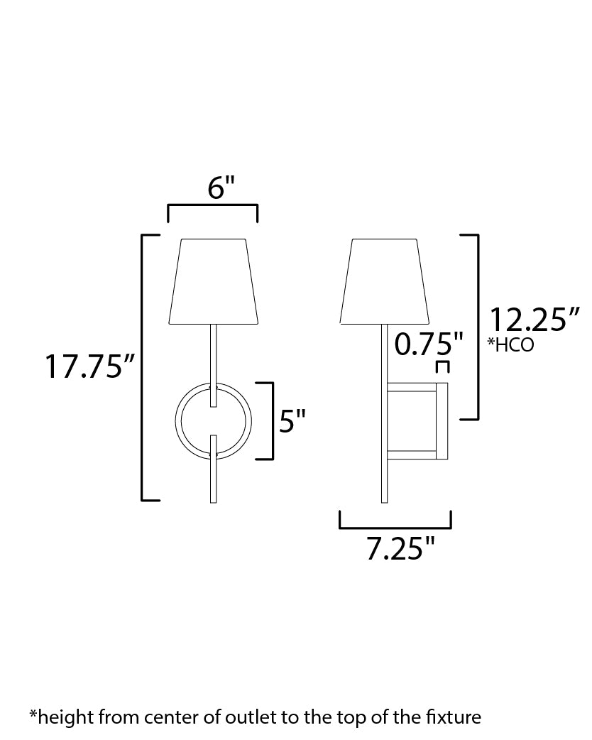 Paoli Sconce Charcoal Bronze by Maxim Lighting