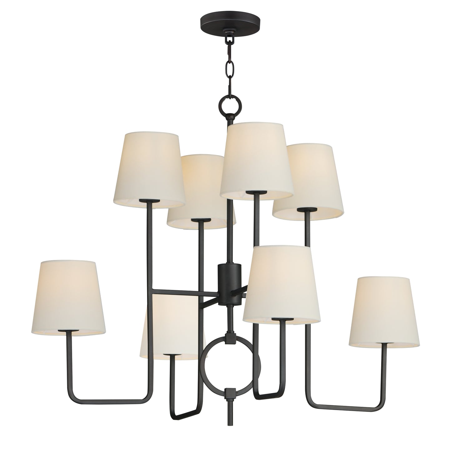 Paoli 8-Light Chandelier Charcoal Bronze by Maxim Lighting