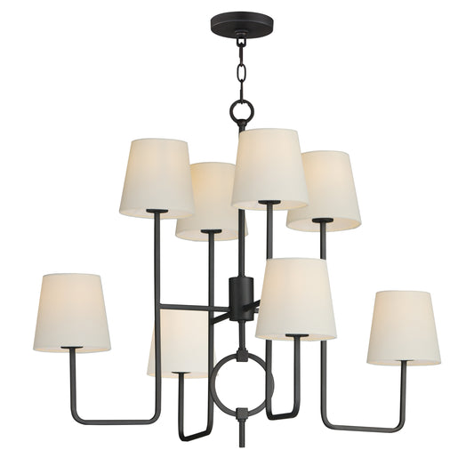 Paoli 8-Light Chandelier Charcoal Bronze by Maxim Lighting