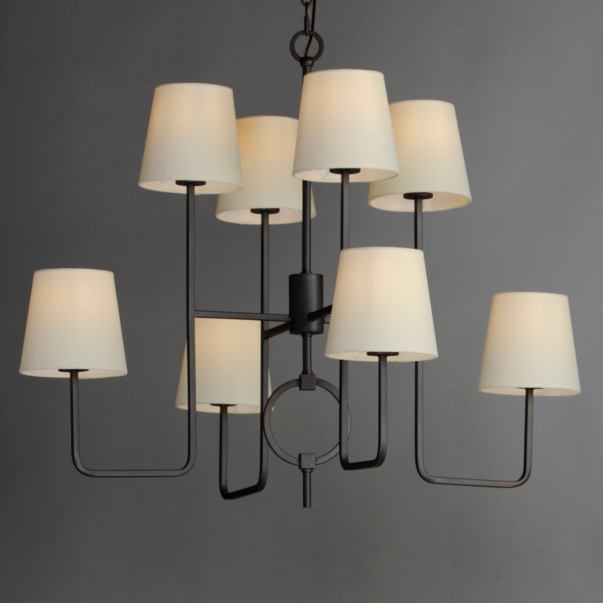 Paoli 8-Light Chandelier Charcoal Bronze by Maxim Lighting
