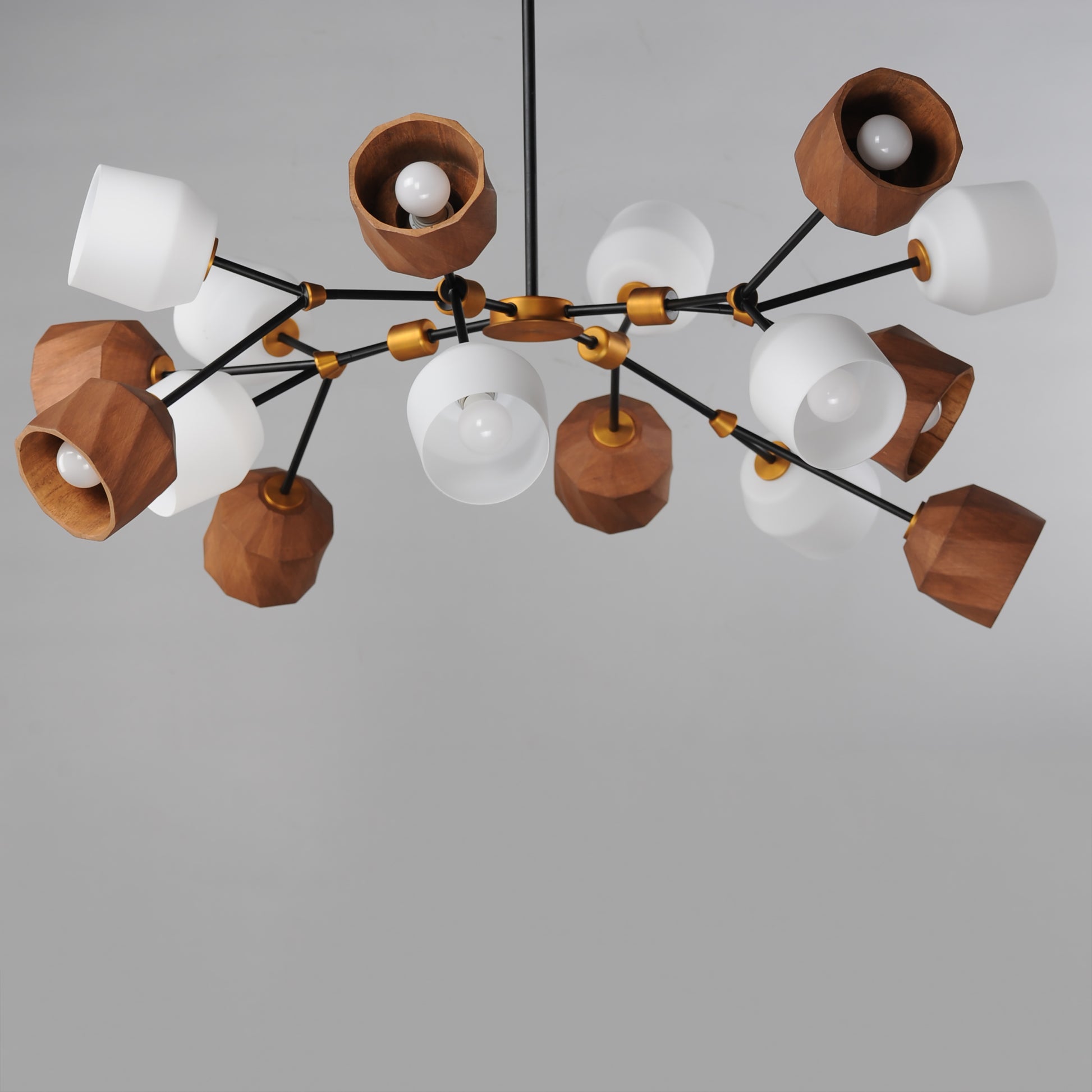 Akimbo 16-Light Pendant w LED Bulbs Dark Bronze/Antique Brass by Maxim Lighting