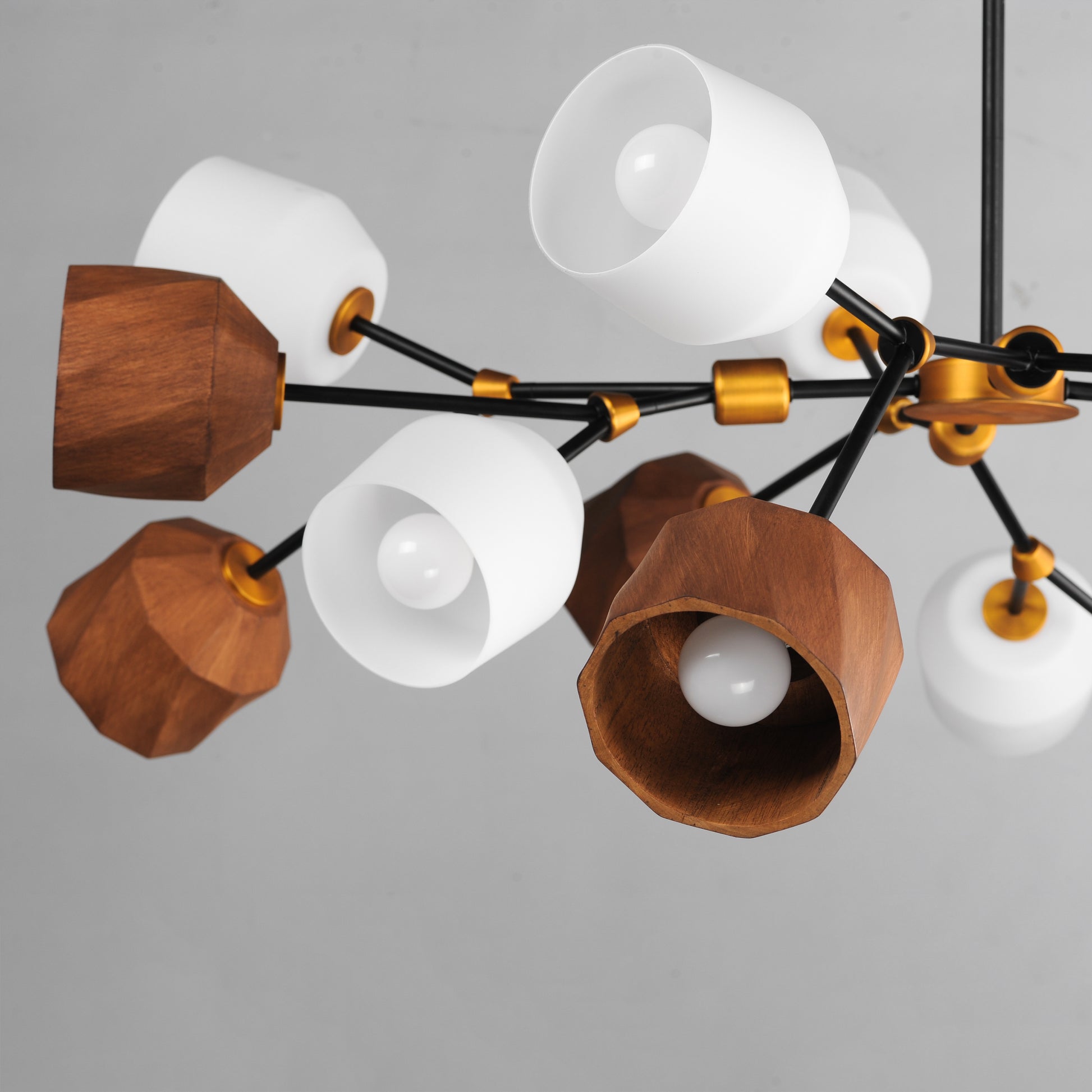 Akimbo 16-Light Pendant w LED Bulbs Dark Bronze/Antique Brass by Maxim Lighting