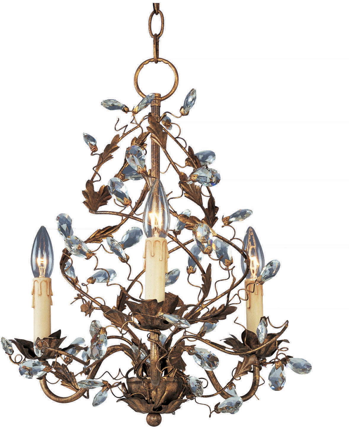 Elegante 3-Light Chandelier Etruscan Gold by Maxim Lighting