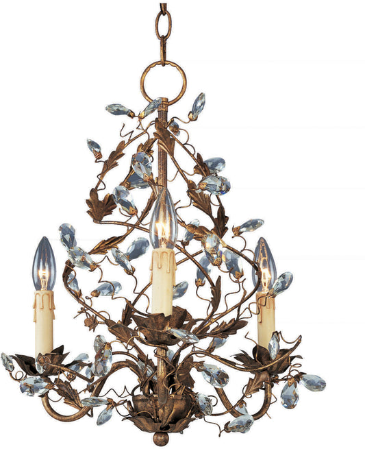 Elegante 3-Light Chandelier Etruscan Gold by Maxim Lighting