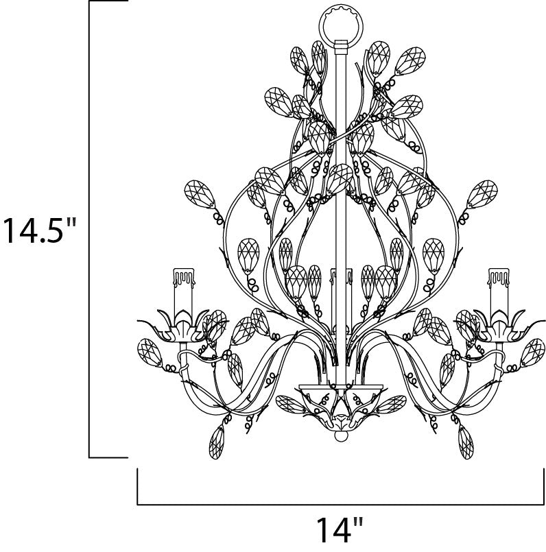 Elegante 3-Light Chandelier Oil Rubbed Bronze by Maxim Lighting
