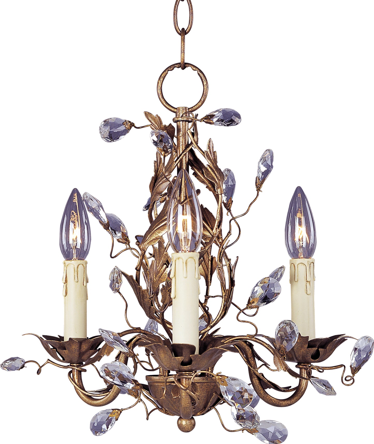 Elegante 3-Light Chandelier Etruscan Gold by Maxim Lighting