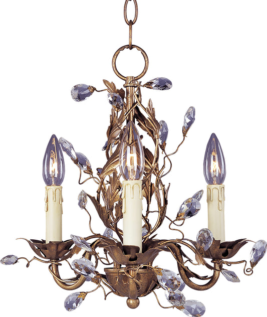 Elegante 3-Light Chandelier Etruscan Gold by Maxim Lighting