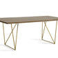 Modrest Marcia Mid-Century Tobacco and Antique Brass Dining Table