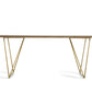 Modrest Marcia Mid-Century Tobacco and Antique Brass Dining Table