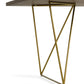 Modrest Marcia Mid-Century Tobacco and Antique Brass Dining Table