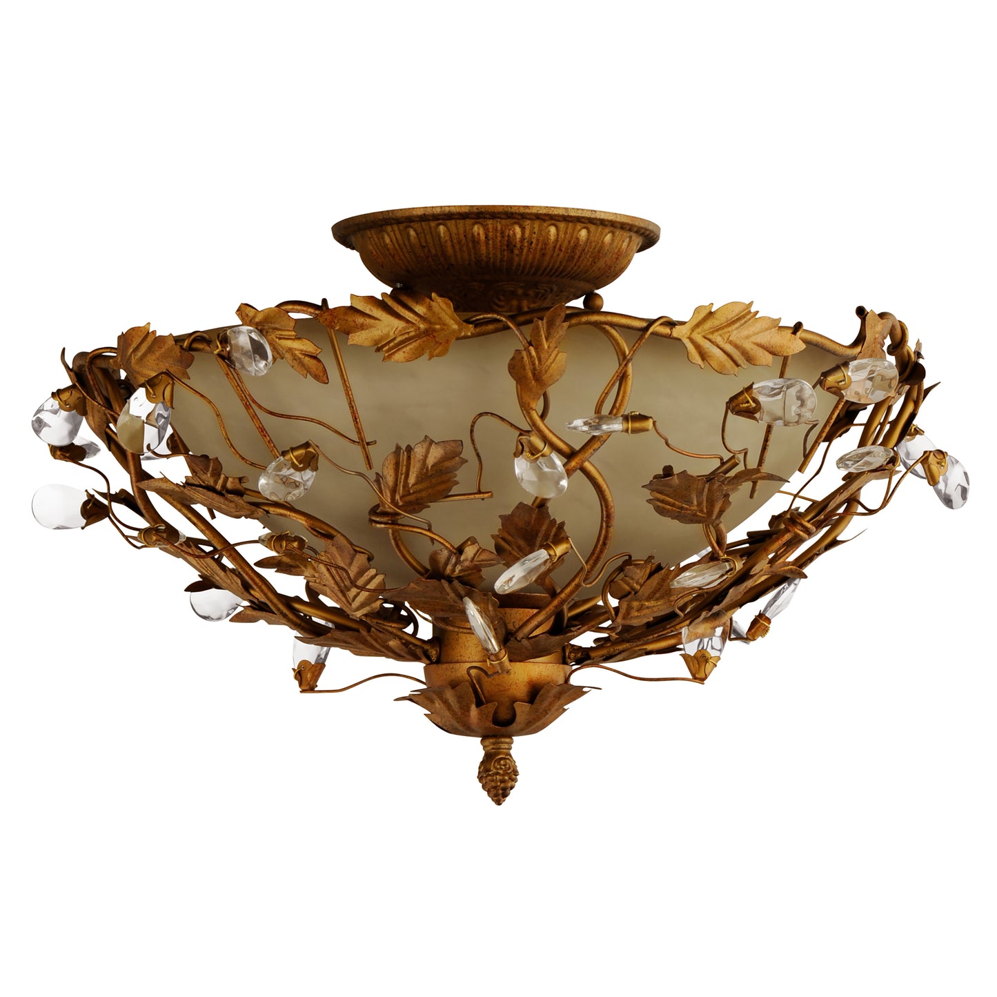 Elegante 3-Light Semi-Flush Mount Etruscan Gold by Maxim Lighting