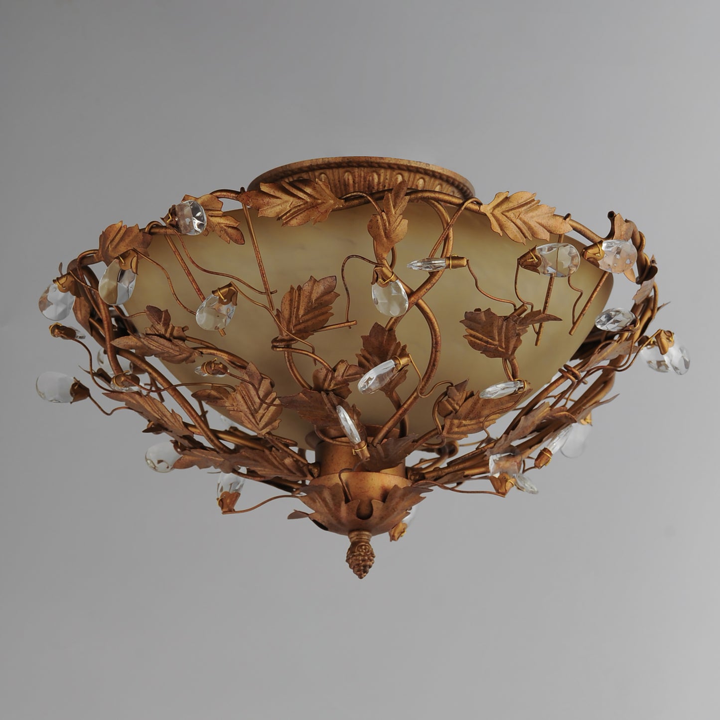 Elegante 3-Light Semi-Flush Mount Etruscan Gold by Maxim Lighting