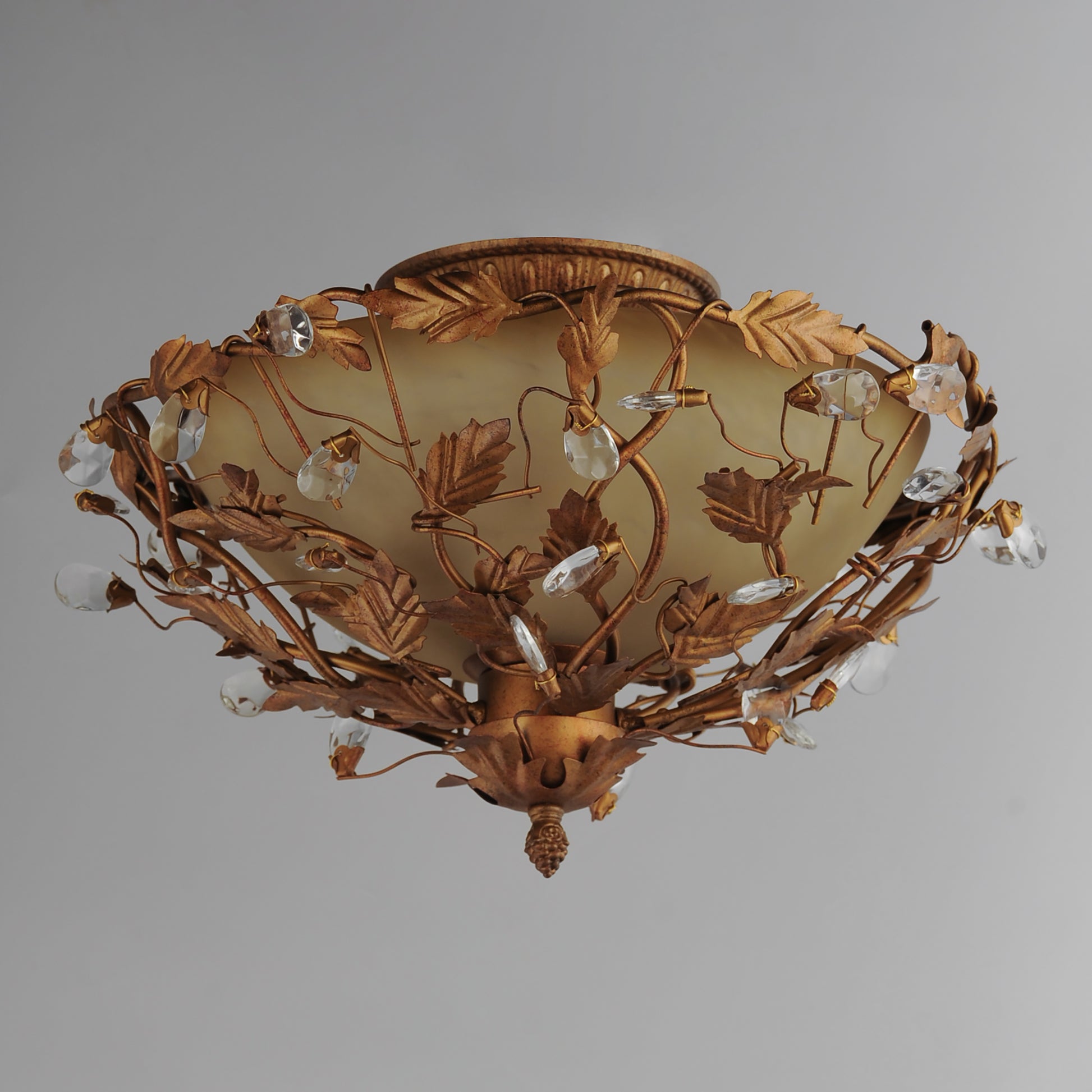Elegante 3-Light Semi-Flush Mount Etruscan Gold by Maxim Lighting