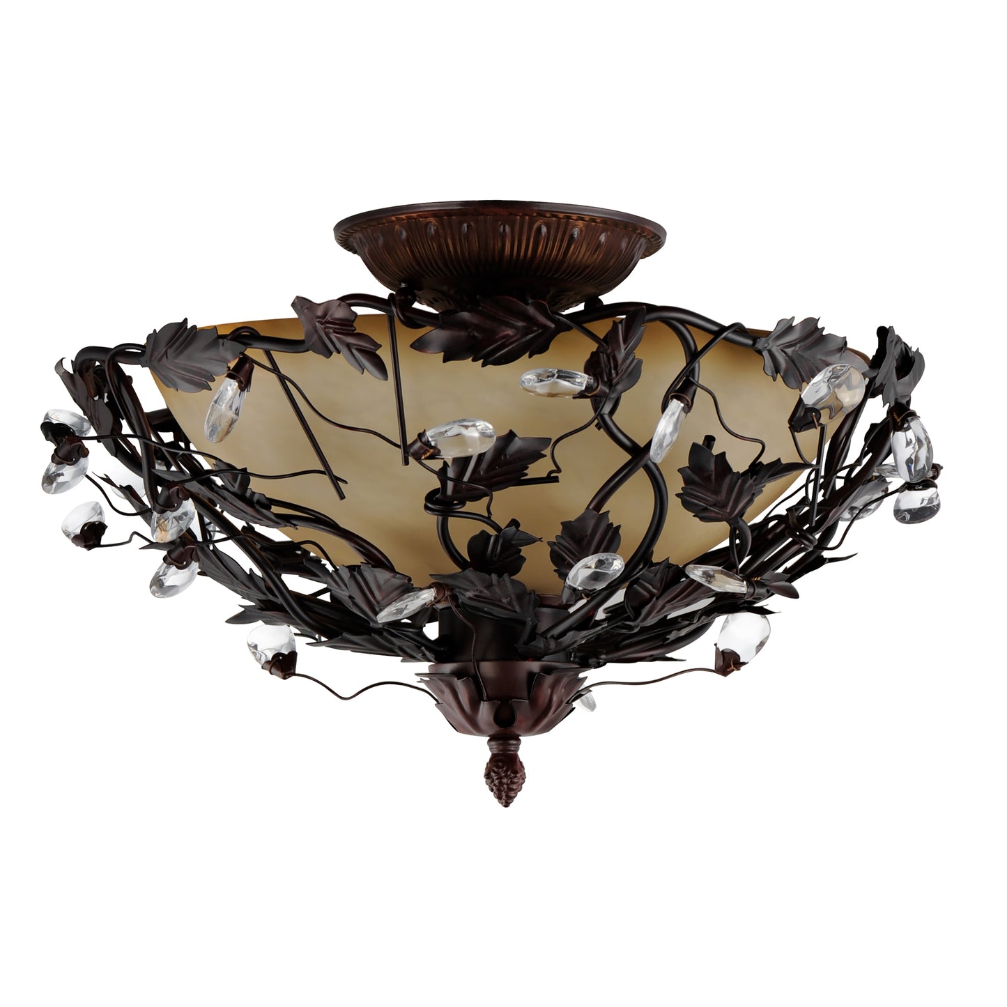 Elegante 3-Light Semi-Flush Mount Oil Rubbed Bronze by Maxim Lighting