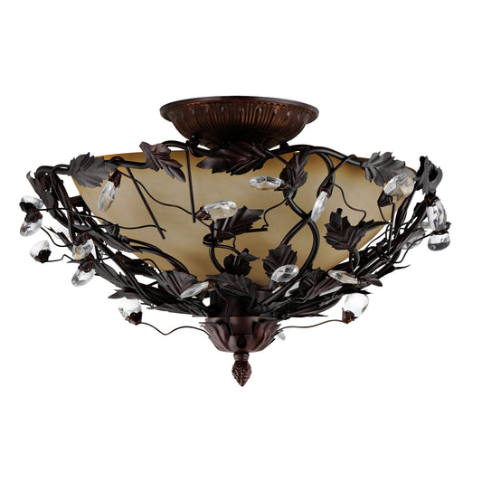 Elegante 3-Light Semi-Flush Mount Oil Rubbed Bronze by Maxim Lighting